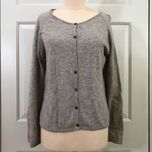 💯 Cashmere Made In Fiji Scoop Neckline Sweater Gray Color Size XL